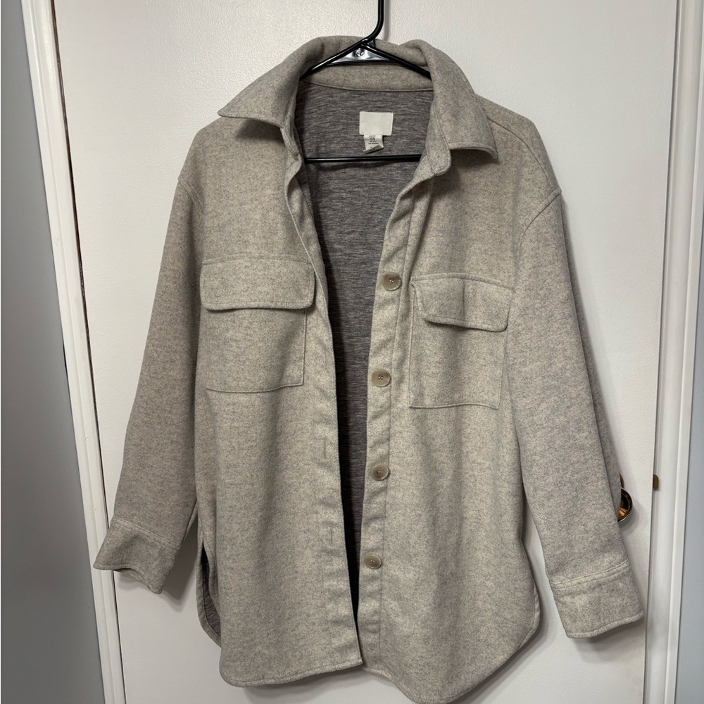 H&M Light Gray Utility Jacket